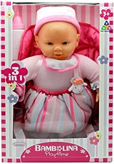 Bambolina Royal Baby Doll 30 CM with Baby Carrier Set - For Ages 2+ Years Old