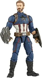 Hasbro Marvel Legends Series 6 inch Scale Action Figure Toy Captain America, Infinity Saga character, Premium Design, Figure and 5 Accessories, multicolour, F01855L0