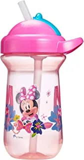 The First Years Minnie Flip Top Straw Cup, Multi, Pack of 1, Pink