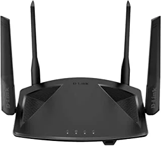 D-Link Dir-X1860 Exo Ax1800 Wi-Fi 6 Router With Gigabit Ethernet Ports, Mu-Mimo, Band Steering, 1024 Qam, Ofdma, Firewall, Parental Controls And Speedtest. Works With Alexa/Gooogle Assistant