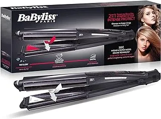 BaByliss Hair Straightenerwet & Dry Straight | Dual-function Straightening And Curling |Advanced Heat Technology With Quick Heat-up Time |Long-lasting Results & Salon-quality Styling |ST330SDE(Black )