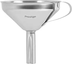 Prestige Stainless Steel Funnel with Handle|Detachable Straining Filter|- PR42410-Silver