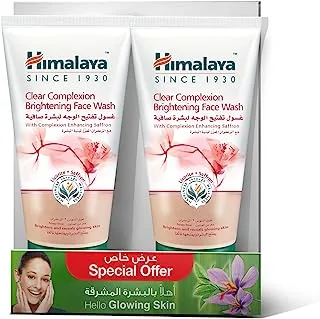 Himalaya Clear Complexion Brightening Face Wash Free from Paraben and Sls/sles Is a Soap-Free Face Wash 2 x 150ml No.1 Face Wash Brand in UAE