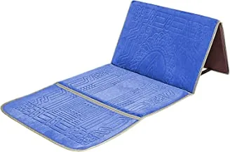 Sleep Night Floldable Praying Mat, Foldable Meditation Mat With Back Rest, Prayer Rug With Carrying Bag, Poratble Cushioned & Padded Prayer Rug For Salah Size 110 X 53 cm Brown