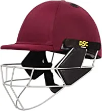 DSC Scud LITE Titanium Premium Cricket Helmet for Men & Boys with Neck Guard |Fixed Titanium Grill | Back Support Strap| Light Weight | Size : Extra Large | Colour : Maroon |