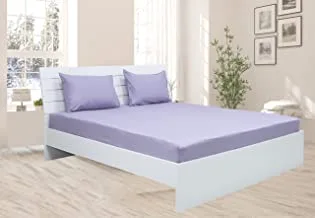 Deyarco Princess Fitted Sheet 3pc-Fabric: Poly Cotton 144TC - Color: Lilac -Size: King 200x200+30cm + 2pc Pillowcase 50x75cm