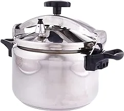 Al Saif Traditional Stainless Steel Pressure Cooker Size: 11Liter, Color: Silver