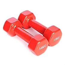 Fitness Minutes Yiwu Dipping Dumbbell , Red , 3.0 Kg