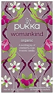 Pukka Herbs Womankind، شاي أعشاب عضوي مع التوت البري وزهور الورد ، 20 كيس شاي (عبوة من 1)