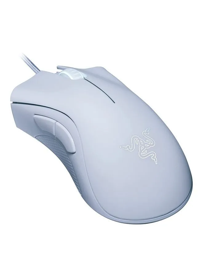 RAZER DeathAdder Essential Gaming Mouse, Optical Sensor, 6400 DPI, 5 programmable Buttons, Mechanical switches, Rubber Side Grips, White White