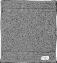 Hotel Linen Klub DEYARCO Princess Terry 100% Cotton 480 GSM Face Towel, Super Soft Quick Dry Highly Absorbent Dobby Border Ring Spun, Size: 30 x 30cm, Grey