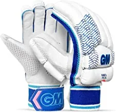 GM Siren Plus Cricket Batting Gloves for Youth | Value for money | Price below Rs. 800 | Right handed | Free Cover | Colour : White/Royal Blue