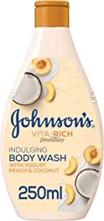 JOHNSON’S Body Wash - Vita-Rich, Smoothies, Indulging, Yogurt, Peach & Coconut, 250ml