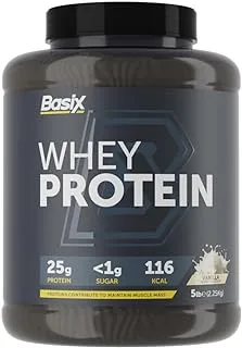 Basix whey protein vanilla whip, 5 lb