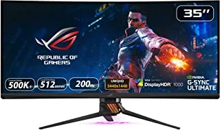 Asus Rog Swift Pg35Vq Ultra-Wide Hdr Gaming Monitor 35” 21:9 (3440 X 1440) Overclockable 200Hz (Above 144Hz), 2Ms G-Sync, Black, 90Lm03T0-B02370