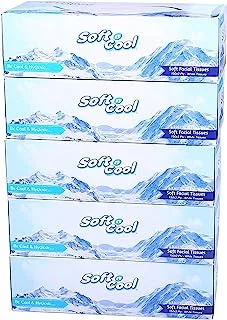 Soft N Cool Ultra Soft & Strong Facial Tissues - Pack of 5 Boxes (5 X 150 Sheets X 2 Ply)