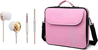 Laptop Bag, Datazone Shoulder Bag 15.6-Inch Pink With Datazone Headphones, In-Ear, Heavy Deep Bass For Computer And Laptop Iphone, Ipod, Ipad, Mp3 Players, Samsung Galaxy, Nokia, Htc Dz-Ep08 Gold