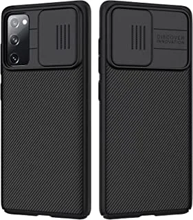 جراب Galaxy S20 FE مع غطاء الكاميرا ، S20 FE غطاء واقٍ رفيع من البولي كربونات مقاوم للصدمات مع غطاء كاميرا منزلق ، جراب مطور لهاتف Samsung Galaxy S20 FE