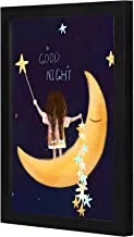 LOWHA Good night starts Wall art wooden frame Black color 23x33cm By LOWHA