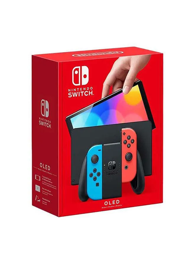 Nintendo Switch OLED (2021) Model - Neon Blue & Red Joy Con (Intl Version)