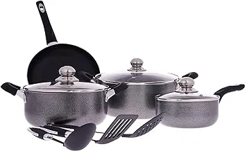 Sweet Home Cooking Set Non Stick Cookware Set of 10 Pieces Cooking Set Dishwasher Safe Nonstick Coating Induction Compatible