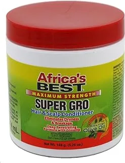 Africa's Best Maximum Strength Super Gro Hair & Scalp Conditioner, 5.25 oz (Pack of 2)