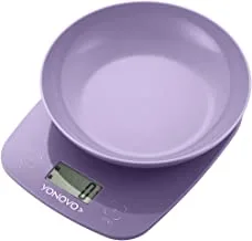 Yonovo Bowl Food Scale With Lcd Screen And High Precision Accuracy Rate, For Weight Loss, Baking, Cooking, Keto And Meal Prep - Purple