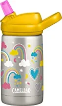 Eddy+ Kids 12 Oz Bottle, Insulated Stainless Steel, Rainbow Love, 2284104040, Eddy+ Kids Sst Vacuum Insulated 12Oz, Rainbow Love, L