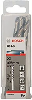 Bosch 2608595075 Metal Drill Bits Hss-G, Din 338