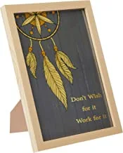 Lowha Do Nnot Wih For It Work For It Wall Art With Pan Wood Framed Ready To Hang For Home, Bed Room, Office Living Room Home Decor Hand Made Wooden Color 23 X 33Cm By Lowha