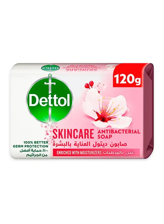 Dettol Skincare Anti-Bacterial Bathing Soap Bar Rose And Sakura Blossom Fragrance 120grams