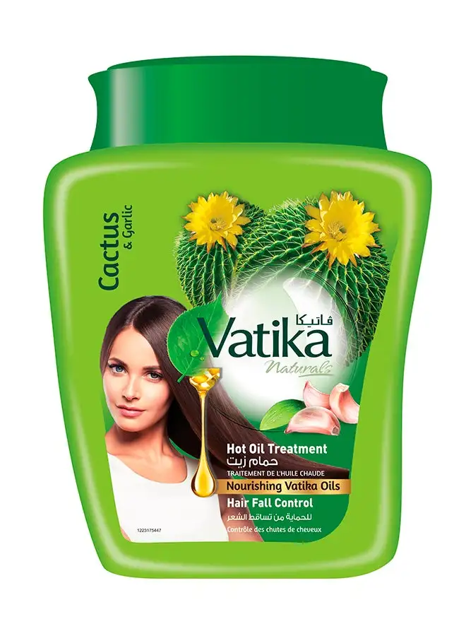 Vatika Naturals Hair Fall Control Hammam Zaith Hot Oil Treatment Cream With Extracts Of Cactus And Garlic 500grams