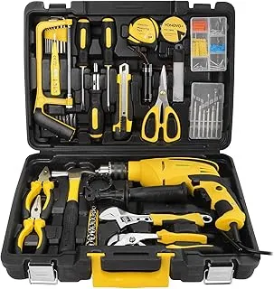 YONOVO 99 Piece Tool Set with 13mm Impact Drill and Electric Screwdriver Set - Complete DIY Tools Kit for Garden Office and Household Repair with Sturdy Storage Case | Workshop Garage Maintenance