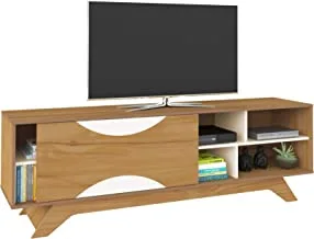 Artely Coral Tv Table For 60 Inch Tv, Freijo Brown With Off White - W 180 Cm X D 41.5 Cm X H 58 Cm
