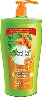 Vatika Naturals Moisture Treatment Shampoo - غني باللوز والعسل - للشعر الجاف والمتطاير - 1000 مل