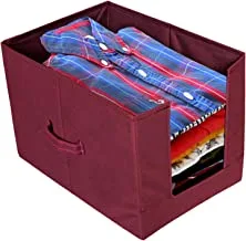 Kuber Industries Shirt Stacker|Baby Clothes Organizer|Drawer Closet Organizer|Cloth Storage Box (Maroon)