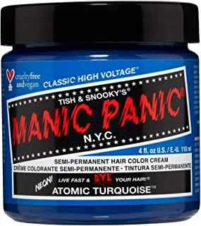 Manic Panic Semi Permanent Hair Color Cream Atomic Turquoise, 4Oz