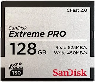 SanDisk Extreme PRO CFAST 2.0 سعة 128 جيجابايت 525 ميجابايت / ثانية VPG130