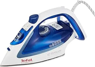 Tefal Steam Iron - Continuous Steam Flow of 45 Grams per minute and 190 g/min with the boost for thick fabrics - 2400W - 270ml - 50/60Hz - Easygliss+ FV5715