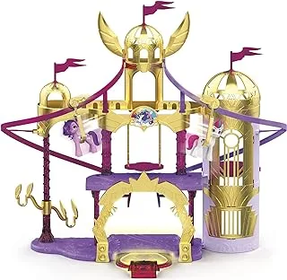 My Little Pony: A New Generation Lights Shimmer Action Movie Toy - 22-Inch Light Up Playset Castle, 2 Ponies, Ziplines, Multicolor, F20355L1