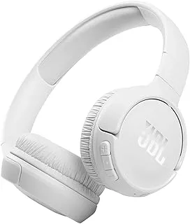 Jbl Tune 510Bt Wireless On Ear Headphones، Pure Bass Sound، 40H Battery، Speed ​​Charge، USB Type-C سريع ، اتصال متعدد النقاط ، تصميم قابل للطي ، مساعد صوت - أبيض ، Jblt510BtwhtEU