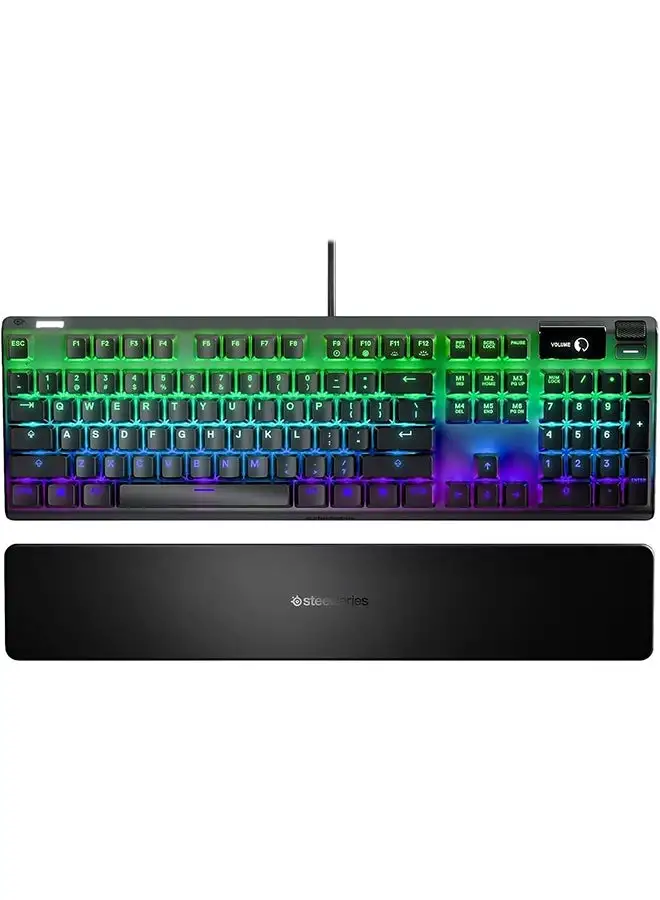 steelseries SteelSeries Apex Pro Mechanical Gaming Keyboard - OLED Smart Display - USB Passthrough and Media Controls - Linear and Quiet