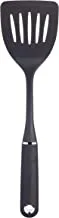 KITCHENCRAFT MasterClass Soft-Grip Nylon Slotted Turner, Carded, Black, 35.5 cm
