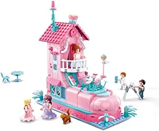 Sluban Girl's Dream Series - Wedding Room Building Blocks 398 Pieces with Minifigures, for Ages 6+ Years Old - Pink