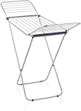 Showay classic siena 180 easy airer clothes rack, extra-thick rails, lightweight clothes rack, clothes airers indoor strong and sturdy, aluminium, grey, 18 m