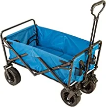 ALSafi-EST beach cart,Folding Trolley - With Fabric Box - For Trips And Shopping - blue