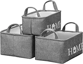 3-Piece Storage Basket Set With Printed Letters