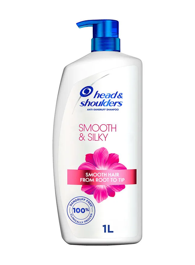 Head & Shoulders Smooth And Silky Anti-Dandruff Shampoo For Dry And Frizzy Hair 1Liters