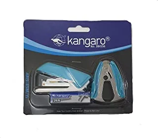 KANGARO ARIS 45M/Y Stapler with Staples and Staple Remover Blue