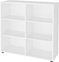 Artany Clean Bookcase, 864X812 - White, W 86.4 X D 30.1 X H 81.2 Cm